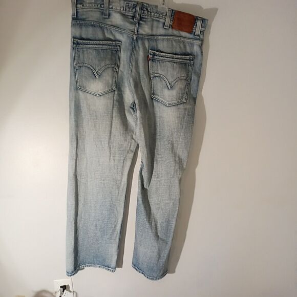 Levis 569 Jeans Men's 40x32 Blue Light Wash Denim Loose Straight - Picture 9 of 16